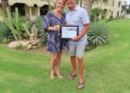 Aruba Tourism Authority honored loyal visitors at Bucuti & Tara Beach Resort! Mr. Peter and Mrs. Julie Kent