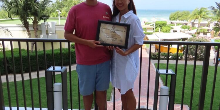 Aruba Tourism Authority Honors Mr. and Mrs. Kim as Goodwill Ambassadors