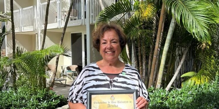 Aruba Tourism Authority Honors Loyal Visitor Mrs. Jane Scorza at Renaissance Wind Creek Aruba Resort
