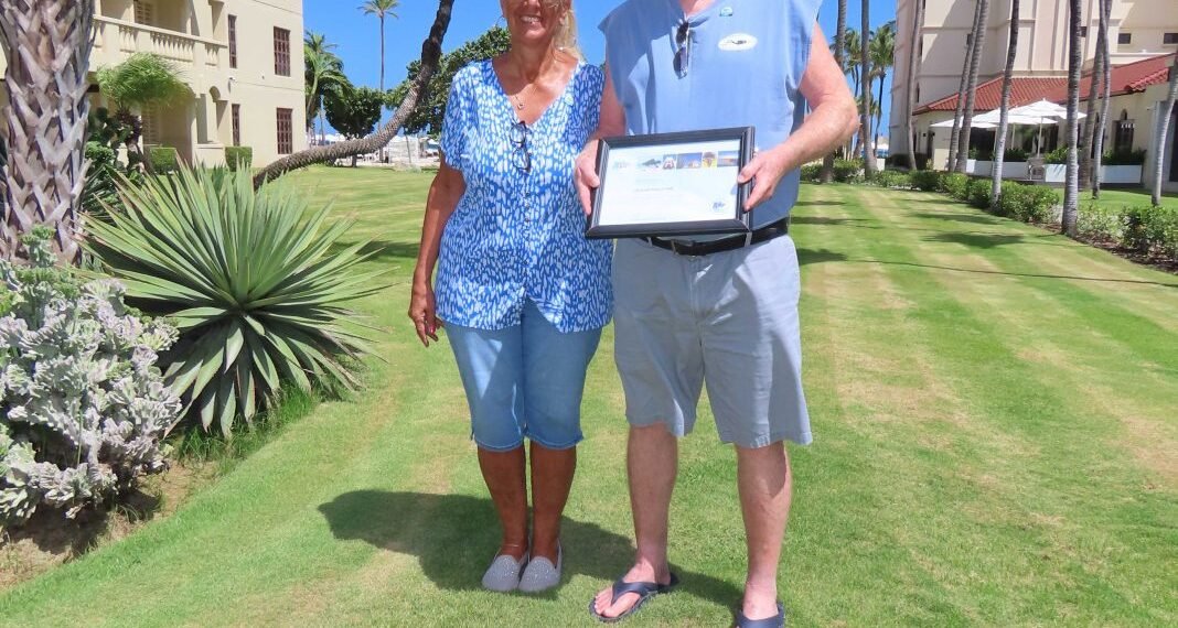 Aruba Tourism Authority Honors Chuck & Nancy O’Neill as Distinguished Visitors at Bucuti & Tara Resort