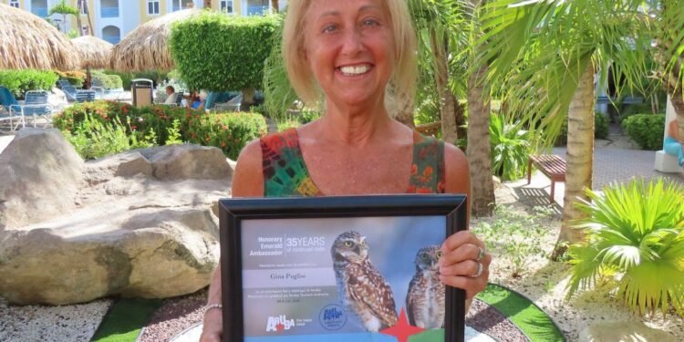 Aruba Tourism Authority Honors Loyal Visitor Mrs. Gina Puglisi at Costa Linda Beach Resort