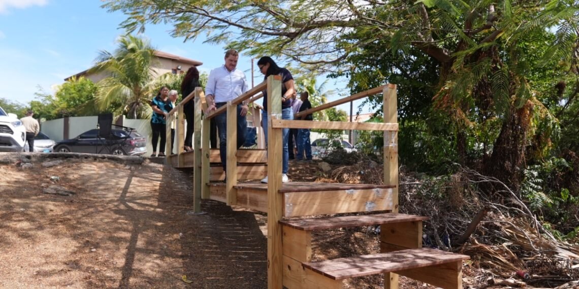 New Stairway in Mabon Improves Access for Elderly Residents