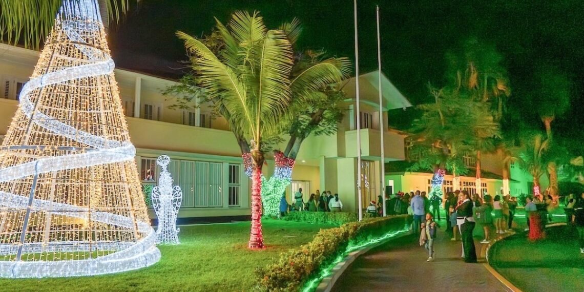 Government Lights Up Christmas Decorations at Bestuurskantoor