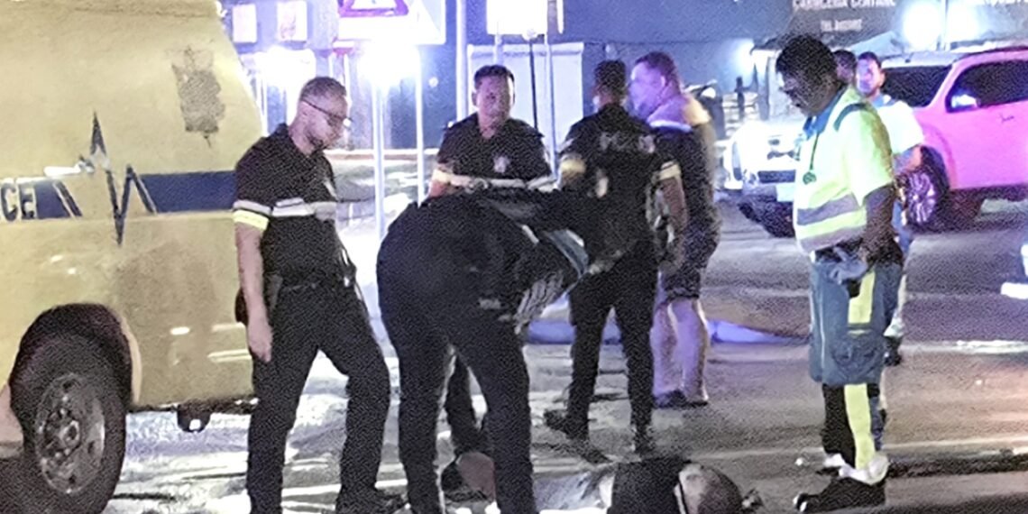 Scooter Catches Fire After Hitting Elderly Cyclist in Oranjestad