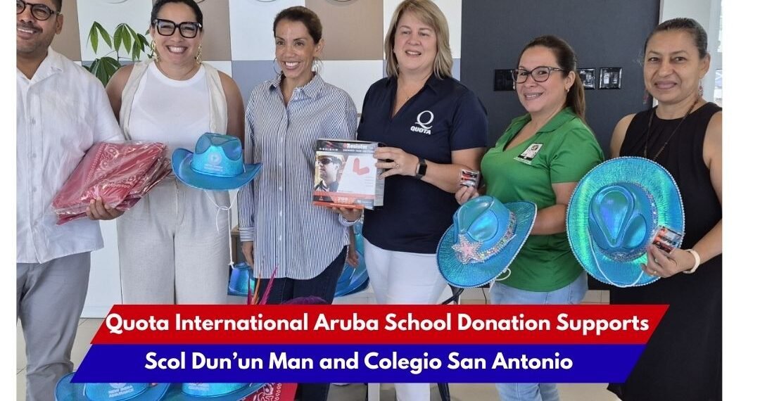 Quota International Aruba School Donation Supports Scol Dun’un Man and Colegio San Antonio carnival cruise line donates 15 (40)