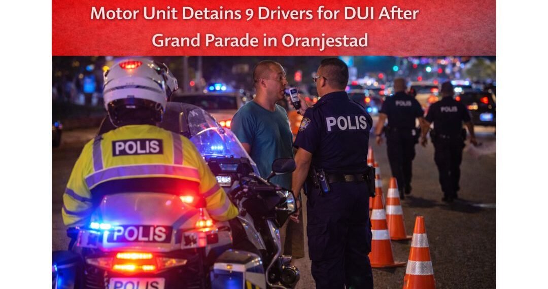 Motor Unit Detains 9 Drivers for DUI After Grand Parade in Oranjestad carnival cruise line donates 15 2026 02 17t020533.193