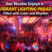 San Nicolas Enjoys a Vibrant Lighting Parade Filled with Color and Rhythm San Nicolas Celebrates Vibrant Lighting Parade with Color and Rhythm