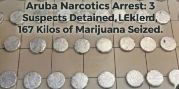 Aruba Narcotics Arrest: 3 Suspects Detained, 167 Kilos of Marijuana Seized. Aruba Narcotics Arrest