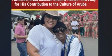 Parliamentarian Xiomara Maduro Thanks Lord Lally for His Contribution to the Culture of Aruba Parliamentarian Xiomara Maduro
