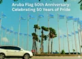 Aruba Flag 50th Anniversary.