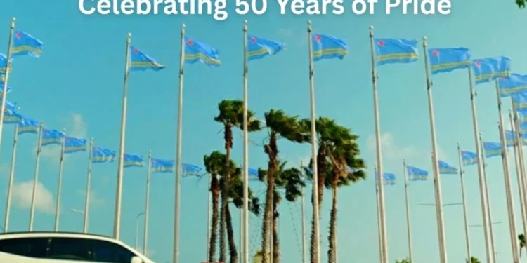 Aruba Flag 50th Anniversary.