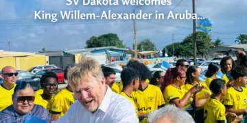 SV Dakota welcomes King Willem-Alexander in Aruba