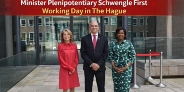 Minister Plenipotentiary Schwengle first working day