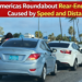 Las Americas Roundabout Rear-End Collision Caused by Speed and Distance Las Americas roundabout rear-end collision