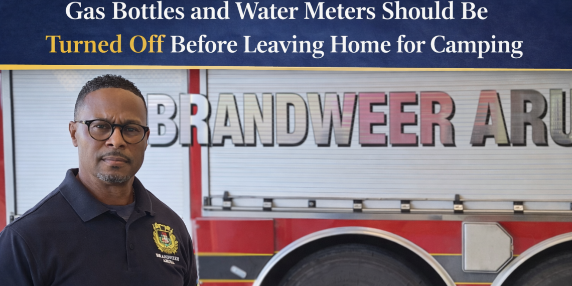 Gas bottles water meters Aruba camping safety