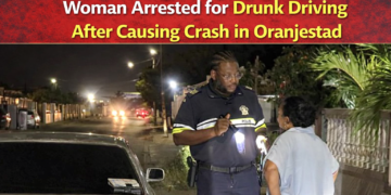 Woman arrested drunk driving crash Oranjestad