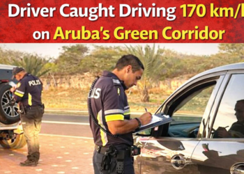 Driver caught driving 170 km/h Green Corridor Aruba