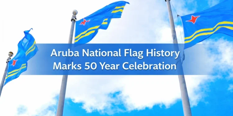 aruba national flag history marks 50 year celebration
