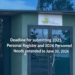 Deadline for submitting 2025 Personal Register and 2026 Personnel Needs extended to June 30, 2026 deadline