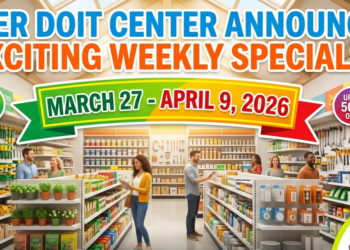 Super Doit Center Announces Exciting Weekly Specials (March 27 - April 9, 2026) create a banner photo