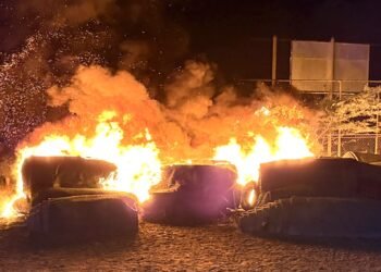 Noord baseball field arson arrest after two youths were detained for setting fire to artificial turf at a sports field in Noord.