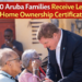 Aruba families receive legal home ownership certificates