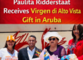 Paulita Ridderstaat Receives Virgen di Alto Vista Gift in Aruba