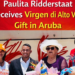 Paulita Ridderstaat Receives Virgen di Alto Vista Gift in Aruba