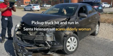 Pickup truck hit and run in Santa Helenastraat scares elderly woman