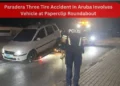 Paradera Three Tire Accident in Aruba Involves Vehicle at Paperclip Roundabout image (88)