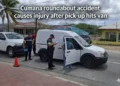 Cumana roundabout accident causes injury after pick-up hits van unnamed 3