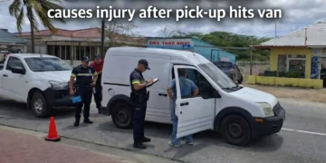 Cumana roundabout accident causes injury after pick-up hits van unnamed 3