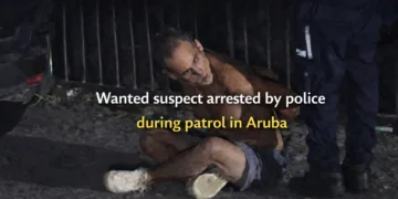 Wanted suspect arrested by police during patrol in Aruba