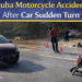 Aruba motorcycle accident after car sudden turn