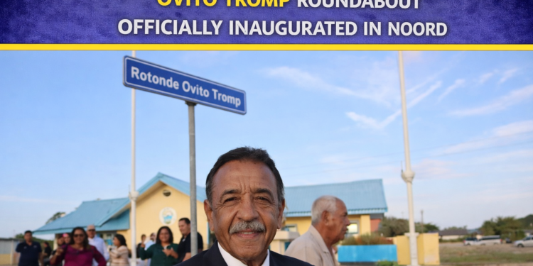 Ovito Tromp Roundabout Officially Inaugurated in Noord