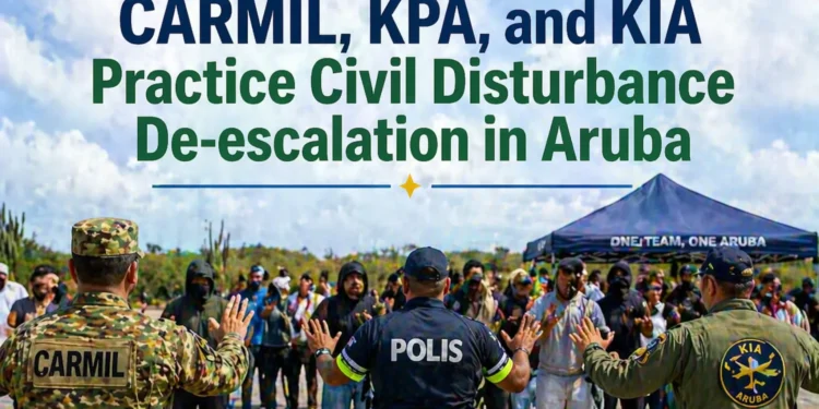 CARMIL, KPA, and KIA Practice Civil Disturbance De-escalation in Aruba carmil
