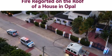 Fire Reported on the Roof of a House in Opal fire
