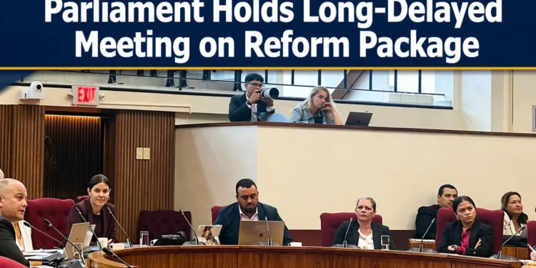 Parliament Holds Long-Delayed Meeting on Reform Package parliament