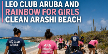 Leo Club Aruba and Rainbow for Girls Clean Arashi Beach