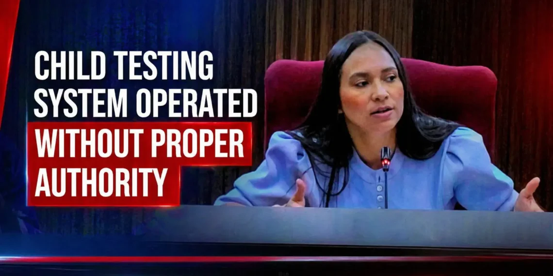 aa0333be 5fe0 4384 b5e3 Child Testing System Operated Without Proper Authority