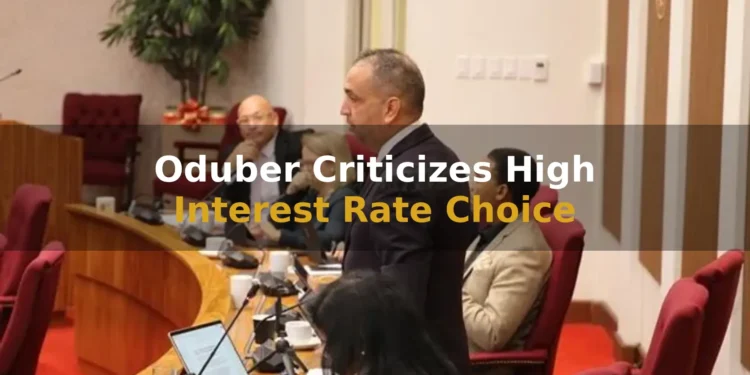 Oduber Criticizes High Interest Rate Choice