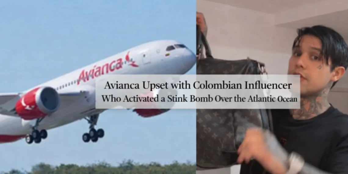 Avianca Upset with Colombian Influencer Who Activated a Stink Bomb Over the Atlantic Ocean avianca