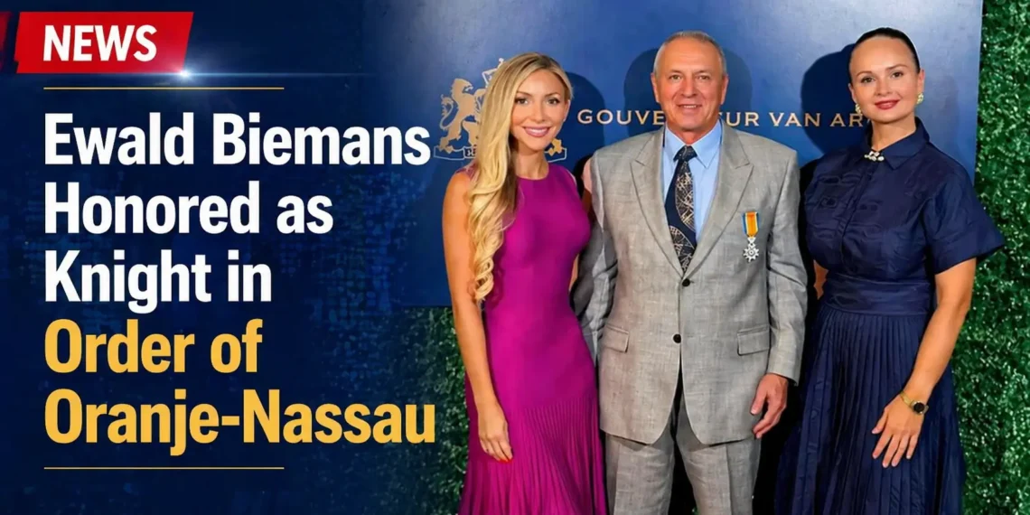 Ewald Biemans Honored as Knight in Order of Oranje-Nassau