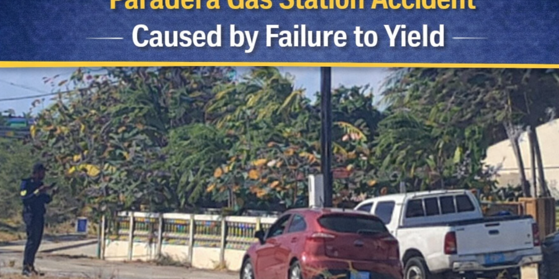 Paradera gas station accident caused by failure to yield Paradera gas station accident