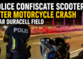 Police Confiscate Scooter After Motorcycle Crash Near Duracell Field Duracell field motorcycle accident Aruba