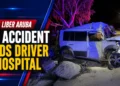 Sabana Liber Aruba Car Accident Sends Driver to Hospital