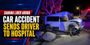 Sabana Liber Aruba Car Accident Sends Driver to Hospital