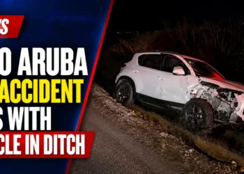 Hato Aruba Car Accident Ends With Vehicle in Ditch