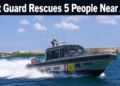 Coast Guard Rescues 5 People Near Aruba coastguard