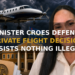 Minister Croes Defends Private Flight Decision, Insists Nothing Illegal Was Done